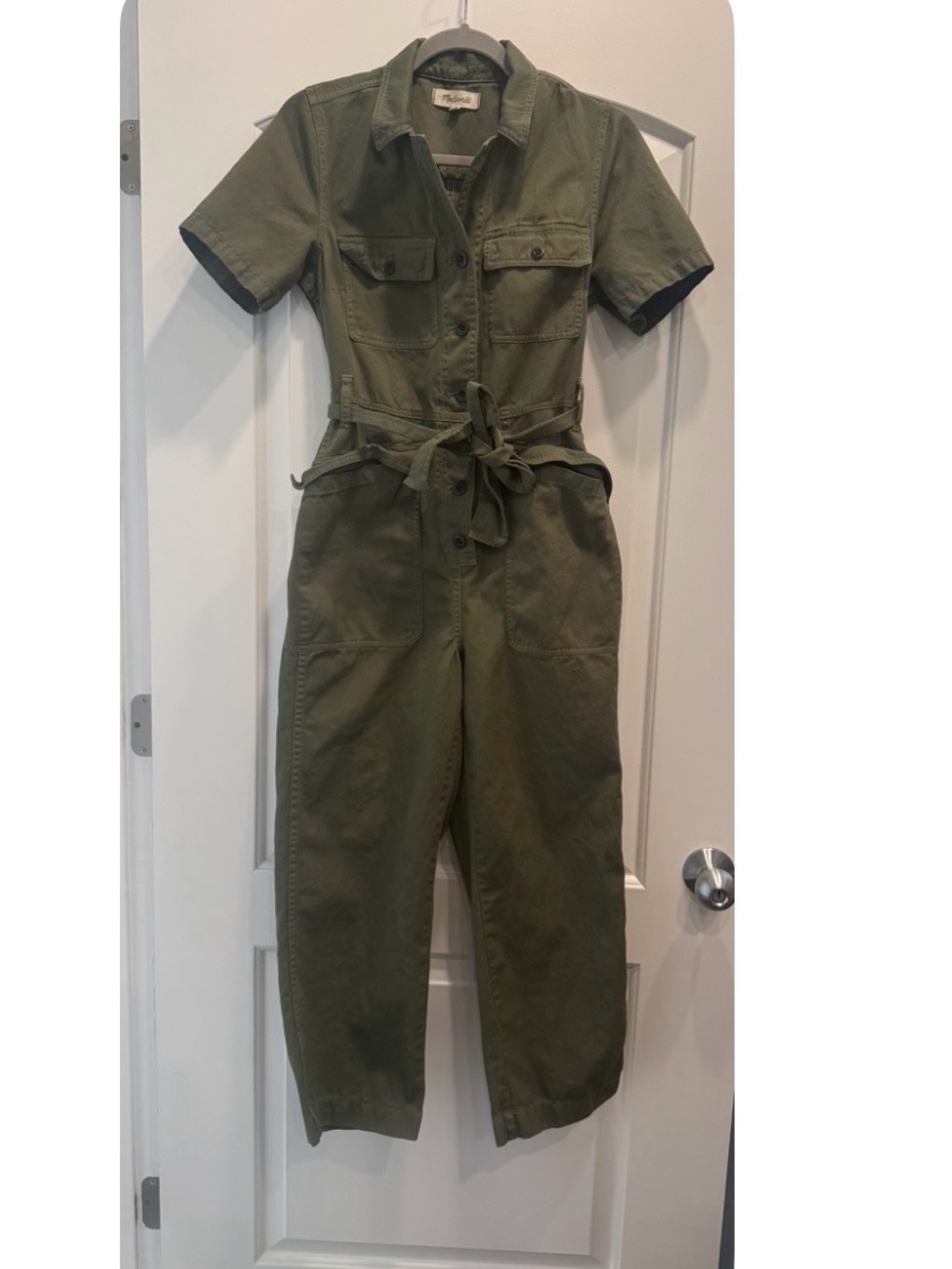 Madewell women's Tie-Waist Military Jumpsuit size small